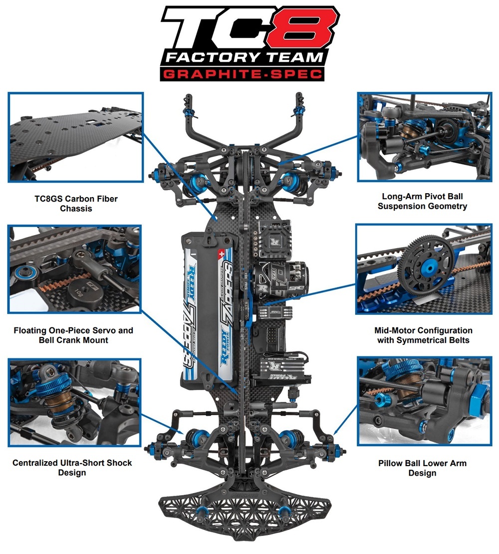 画像2: ASSOCIATED ERECTRICS TC8 Team Kit カーボンシャーシ仕様